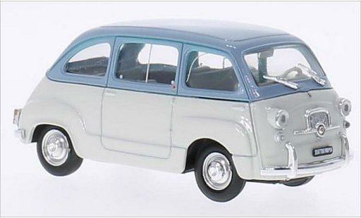Fiat 600 Multipla 1/43 Brumm D gris/azul 1960 coche miniatura