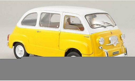 Fiat 600 Multipla 1/24 WhiteBox amarillo/blanco 1960 coche miniatura