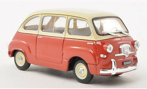 Fiat 600 Multipla 1/43 Brumm rojo/beige 1956 coche miniatura