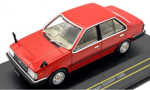 Coche miniatura Nissan Sunny 1/43 First 43 Models rojo/Dekor RHD 1980 Nissan Sunny 1/43 First 43 Models rojo/Dekor RHD 1980 coche miniatura