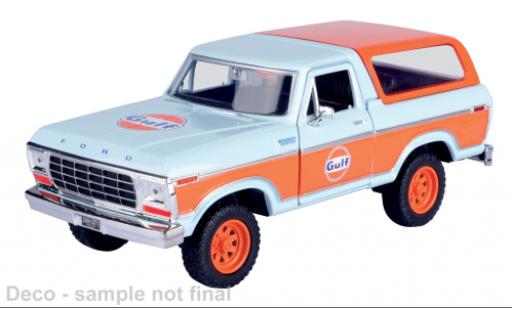 Ford Bronco 1/24 Motormax 1978 Gulf 1:24 coche miniatura