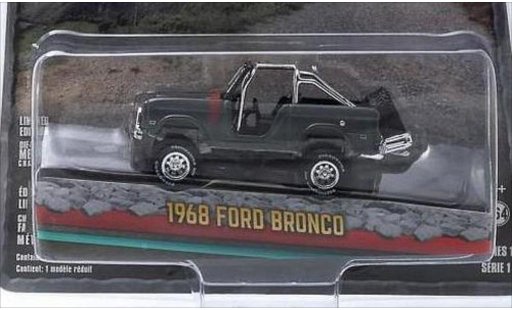 Ford Bronco Wagon 1/64 Greenlight metalico gris 1968 coche miniatura