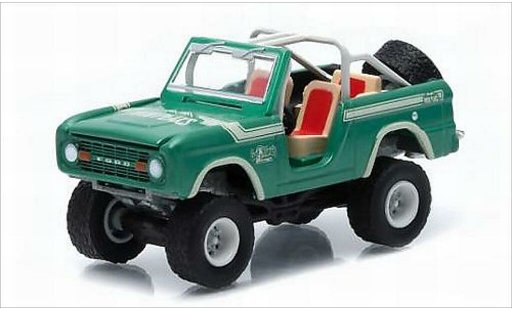 Ford Bronco Wagon 1/64 Greenlight metalico verde/Dekor Twin Peaks 1976 coche miniatura