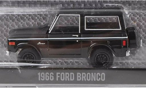 Ford Bronco Wagon 1/64 Greenlight negro/mate-negro 1966 coche miniatura