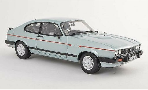Ford Capri 2.8i 1/18 Norev MkIII gris-azul 1982 coche miniatura