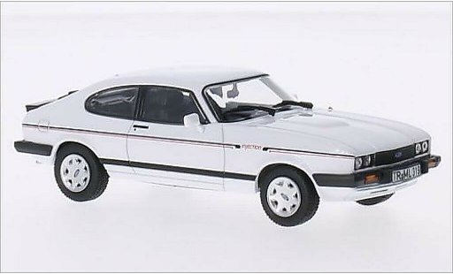 Ford Capri 2.8i 1/43 Norev MkIII blanco/Dekor 1984 coche miniatura