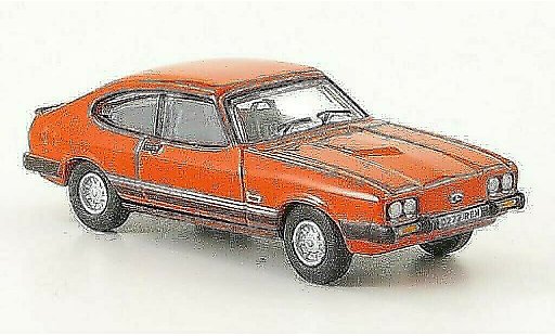 Ford Capri Laser 1/76 Oxford MkIII rojo coche miniatura