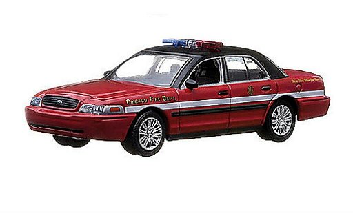 Ford Crown Victoria 1/64 Greenlight Chicago Fire Department Bomberos (USA) coche miniatura