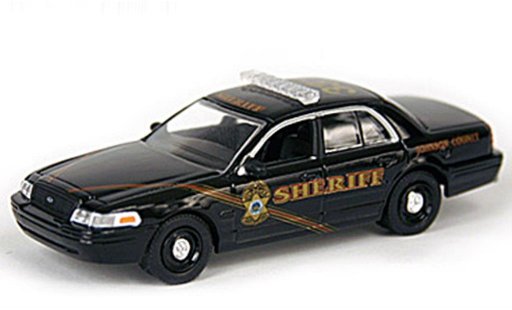 Ford Crown Police Interceptor 1/64 Greenlight Victoria Johnson County Sheriff Cruiser Polic&iacute;a (USA) 2008 coche miniatura