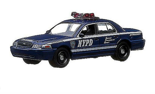 Ford Crown Police Interceptor 1/64 Greenlight Victoria NYPD Auxiliary - New York Department Polic&iacute;a (USA) coche miniatura