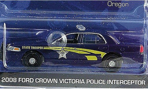 Ford Crown Police Interceptor 1/64 Greenlight Victoria Oregon Highway Patrol 2008 coche miniatura