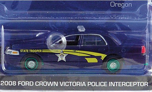 Ford Crown Police Interceptor 1/64 Greenlight Victoria Oregon Highway Patrol Special Version 2008 coche miniatura