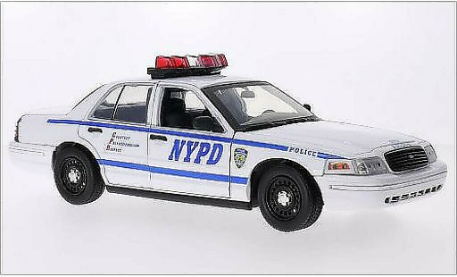 Ford Crown Police Interceptor 1/18 Greenlight Victoria NYPD 2001 coche miniatura