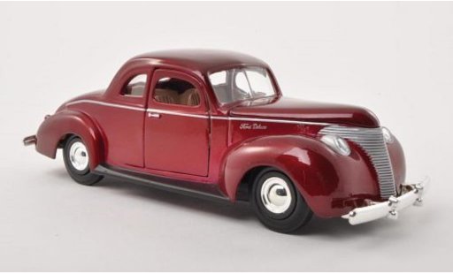 Ford Custom Berline 1/24 Motormax rojo 1940 coche miniatura