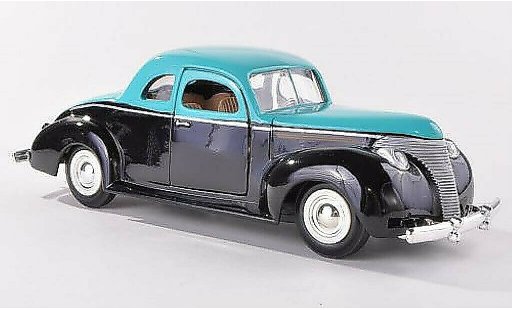 Ford Custom Berline 1/24 Motormax negro/turquesa 1949 coche miniatura