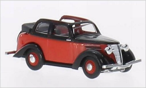 Ford Eifel Cabriolimousine 1/87 Busch Descapotablelimousine rojo/negro coche miniatura