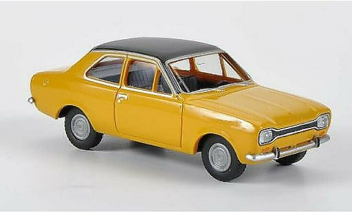Ford Escort MK1 1/87 Wiking MkI amarillo/negro coche miniatura