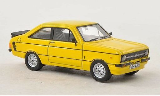 Ford Escort Sport 1/87 Neo MKII 1600 amarillo RHD 1978 coche miniatura