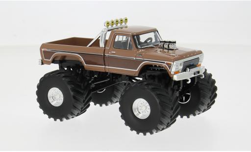 Coche miniatura Ford F-350 Monster Truck braun 1978 Kings of Crunch Series 5 1/43 Greenlight