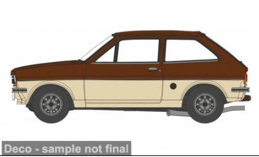 Ford Fiesta 1/76 Oxford MK I beige/rojo 1:76 coche miniatura