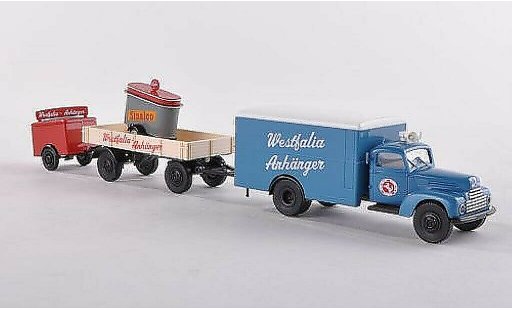 Ford FK FK 3500 1/87 Brekina Werbezug con zwei Anhanger Westfalia Anhanger coche miniatura