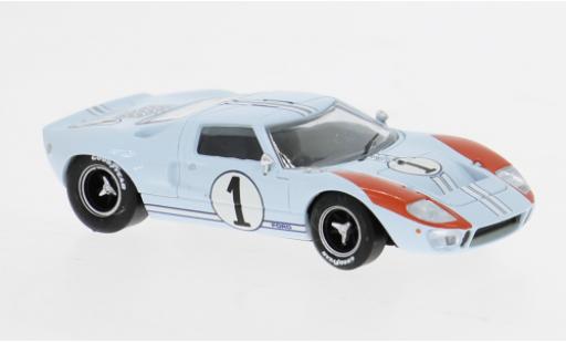 Coche miniatura Ford GT40 GT 40 Le Mans 1966 #1 K.Miles/D.Hulme 1/87 Brekina
