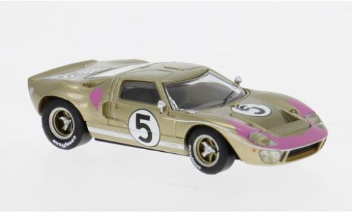 Coche miniatura Ford GT40 GT 40 Le Mans 1966 #5 R.Bucknum/D.Hutcherson 1/87 Brekina