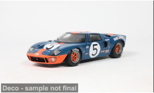 Coche miniatura Ford GT40 GT 40 MK.1 blau/naranja 1968 1/18 Solido