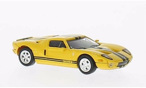 Ford GT Berlinetta 1/87 Busch amarillo con negroen rayas 2004 coche miniatura