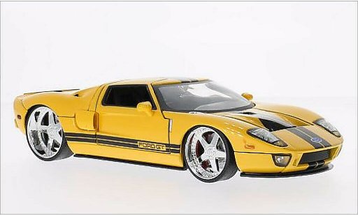 Ford GT Tuning 1/24 Jada Toys metalico amarillo/negro 2005 coche miniatura