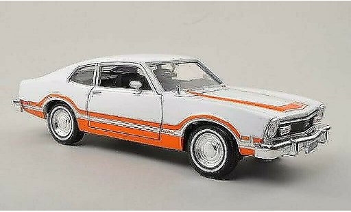 Ford Maverick Grabber 1/24 Motormax blanco/naranja 1974 coche miniatura