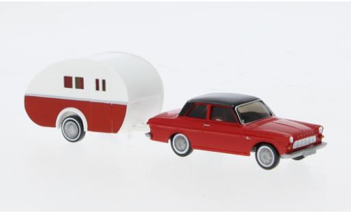 Ford Taunus 1/87 Wiking 12M rojo coche miniatura