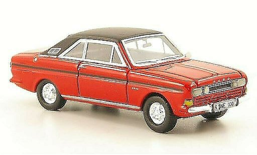 Ford Taunus 15M 1/87 Neo P6 Coupe rojo/negro 1968 coche miniatura