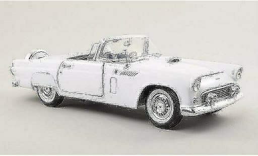 Ford Thunderbird Two-Seater 1/18 Motormax Convertible blanco 1956 coche miniatura