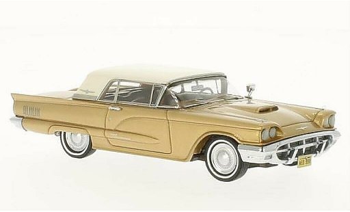 Ford Thunderbird Squarebird 1/43 Neo Hardtop gold/blanco 1960 coche miniatura