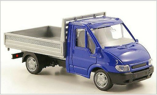 Ford Transit Pritsche 1/87 Rietze plataforma azul/gris 2001 coche miniatura