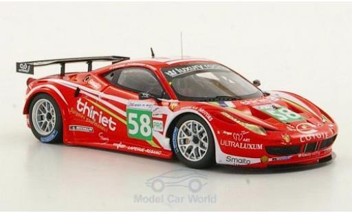 Coche miniatura Ferrari 458 Italia GT2 1/43 Fujimi Italia GT2 No.58 Team Luxury Racing 24h Le Mans 2011 P.Thiriet/F.Jakubowski Ferrari 458 Italia GT2 1/43 Fujimi Italia GT2 No.58 Team Luxury Racing 24h Le Mans 2011 P.Thiriet/F.Jakubowski coche miniatura