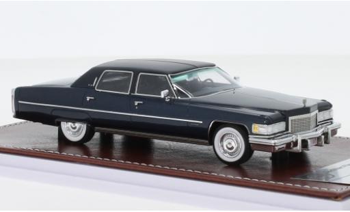 Coche miniatura Cadillac Fleetwood 1/43 GIM   Great Iconic Models Brougham metalico azul/matt-negro 1976 Cadillac Fleetwood 1/43 GIM   Great Iconic Models Brougham metalico azul/matt-negro 1976 coche miniatura