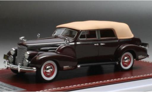 Coche miniatura Cadillac V16 1/43 GIM   Great Iconic Models Series 90 Convertible Sedan rojo 1938 Verdeck fermé Cadillac V16 1/43 GIM   Great Iconic Models Series 90 Convertible Sedan rojo 1938 Verdeck fermé coche miniatura