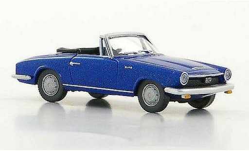 Glas 1700 GT Cabriolet 1/87 Wiking Descapotable azul coche miniatura