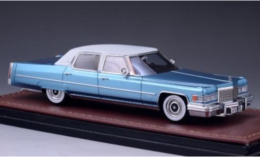 Cadillac Fleetwood 1/43 GLM Brougham metalico azul/blanco 1976 coche miniatura