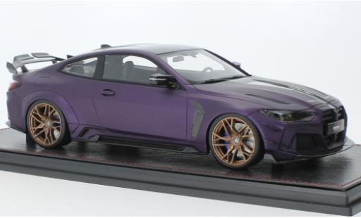 Bmw M4 1/18 GLM (G82) ByHumans Louisiana WBK mattviolett 2022 coche miniatura