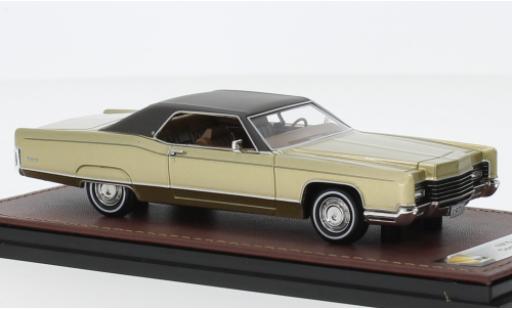 Coche miniatura Lincoln Continental 1/43 GLM Coupe metallise beige/brun 1970 Lincoln Continental 1/43 GLM Coupe metallise beige/brun 1970 coche miniatura
