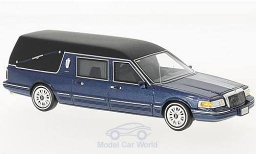 Coche miniatura Lincoln Town Car 1/43 GLM Hearse metalico azul 1997 Lincoln Town Car 1/43 GLM Hearse metalico azul 1997 coche miniatura