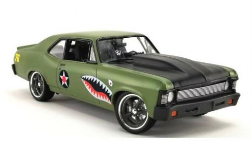 Coche miniatura Chevrolet Nova 1/18 GMP Street Fighter oliv/Dekor Warhawk 1970 Chevrolet Nova 1/18 GMP Street Fighter oliv/Dekor Warhawk 1970 coche miniatura