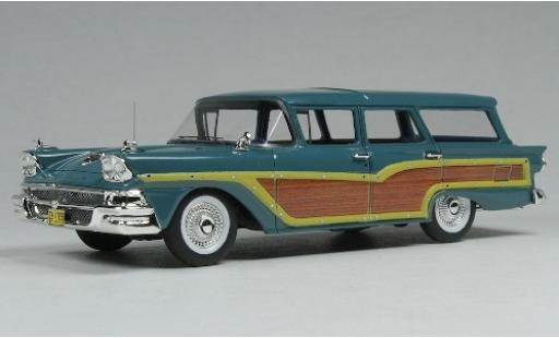 Ford Country Squire 1/43 Goldvarg Collections azul/Holzoptik 1958 coche miniatura