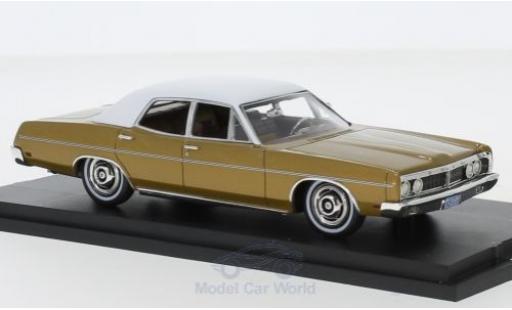 Ford Galaxy 1/43 Goldvarg Collections Galaxie metalico beige/blanco 1970 coche miniatura