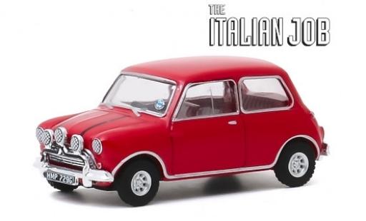Austin Mini 1/64 Greenlight Cooper S 1275 MkI rojo/negro RHD 1967 The Italian Job coche miniatura