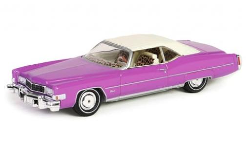 Cadillac Eldorado 1/64 Greenlight Cabriolet lila True Romance 1974 1:64 coche miniatura