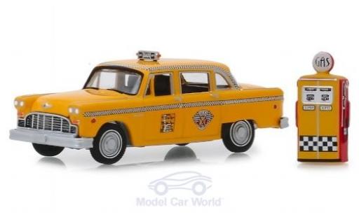 Coche miniatura Checker Marathon 1/64 Greenlight Special 1978 mit Vintage-Zapfsäule Checker Marathon 1/64 Greenlight Special 1978 mit Vintage-Zapfsäule coche miniatura